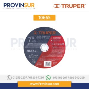 Disco para corte de metal, tipo 41, diámetro 7" 10665 Truper