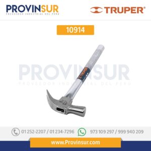 Martillo cabeza cónica, uña curva, 27 mm, mango tubular 10914 Truper
