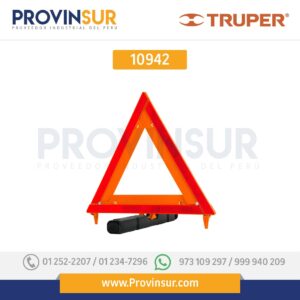Triángulo de seguridad, de plástico, 43.5 cm 10942 Truper