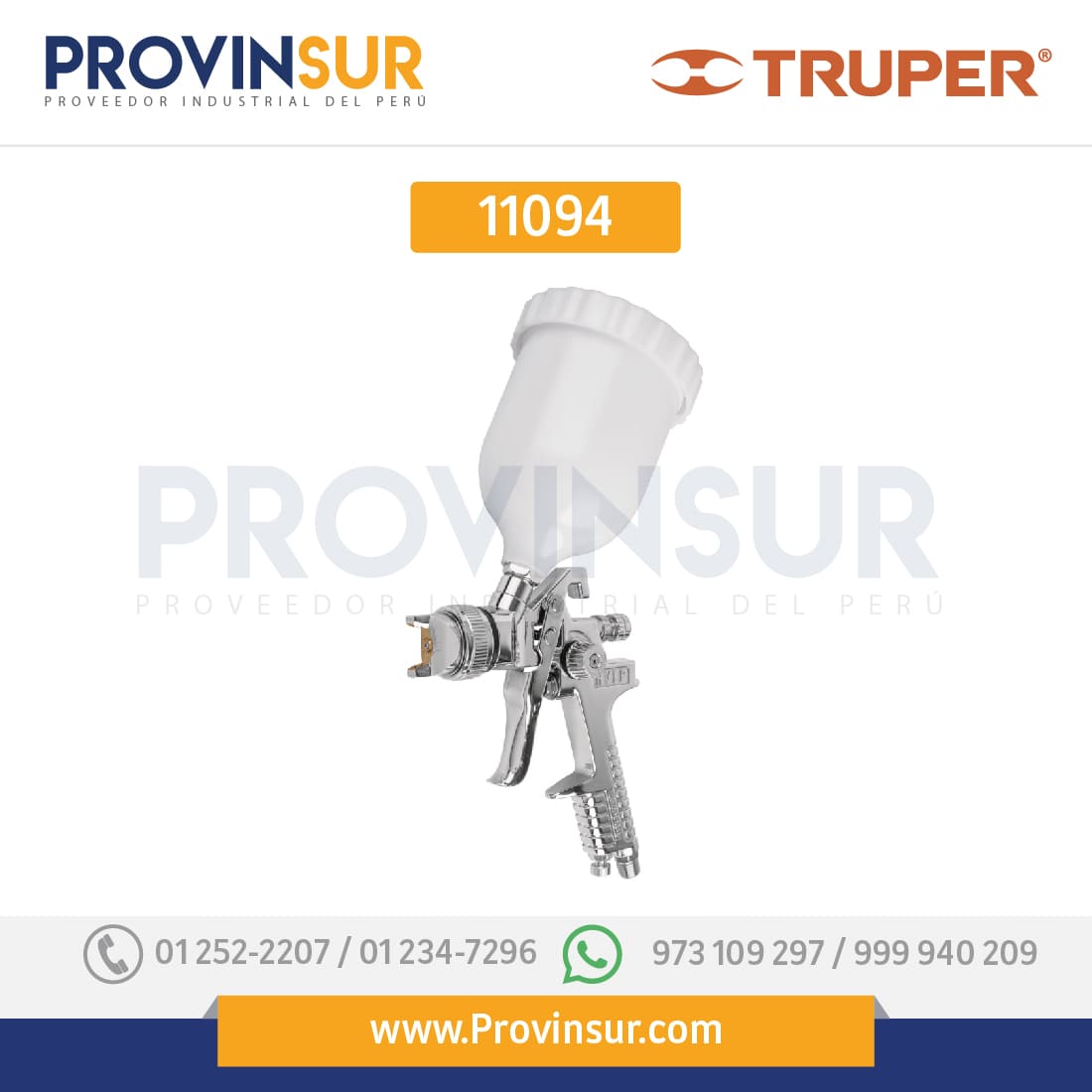 Pistola p/pintar gravedad LVMP, vaso aluminio, boquilla 1.4mm 11094 Truper