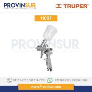 Pistola p/retoque gravedad, HVLP, vaso plástico, boquilla 1 mm 11097 Truper