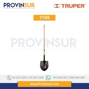 Pala redonda, mango largo, modelo T-2000, cabeza #4 11149 Truper