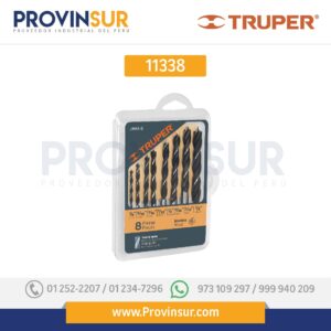 Juego de 8 brocas con punta centradora para madera 11338 Truper