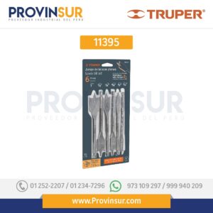Juego de brocas planas de manita, 6 piezas, Truper 11395 Truper