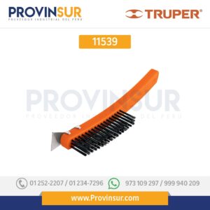 Cepillo de alambre con espátula, acero carbono, 51 pinceles 11539 Truper