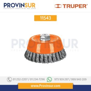 Carda copa, alambre trenzado grueso, 5", milimétrica p/esmeril 11543 Truper