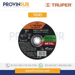 Disco desbaste metal, tipo27, diámetro 7", alto rendimiento 11545 Truper