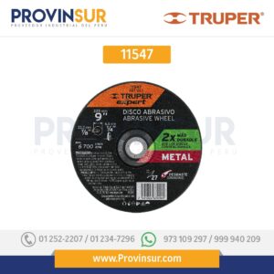 Disco desbaste metal, tipo27, diámetro 9", alto rendimiento 11547 Truper