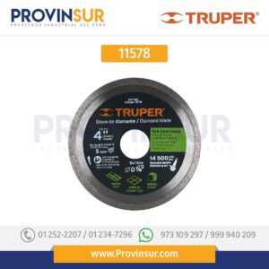 Disco de diamante, rin continuo, 4" 11578 Truper