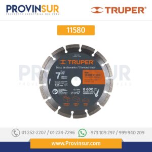 Disco de diamante, rin segmentado, 7" 11580 Truper