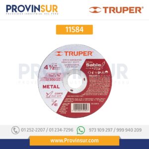 Disco Tipo 41, corte fino de metal, Línea Sable 4-1/2", 1.2mm 11584 Truper