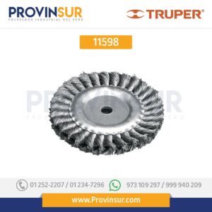 Carda trenzado fino, 6 X 5/8" para esmeril 11598 Truper