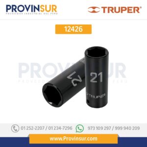 Dado de impacto, largo, 6 puntas, cuadro 1/2" de 14mm 12426 Truper
