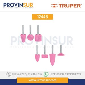Juego de 7 piedras montadas zanco 1/4", uso general 12446 Truper