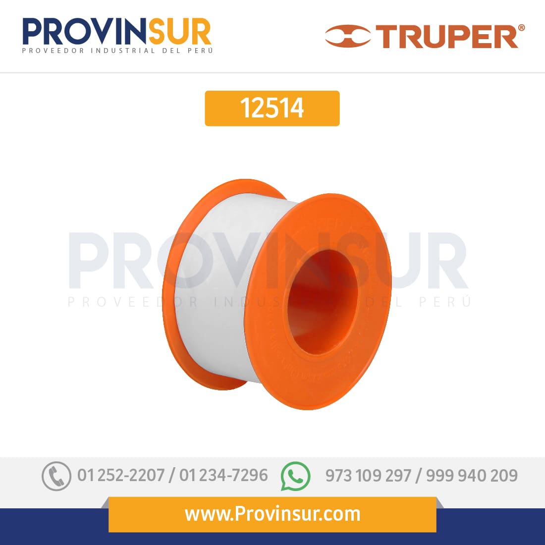 Cinta sella roscas, uso general, 13 m, 1" 12514 Truper