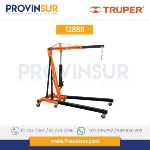 Pluma hidráulica, brazo ajustable, 2 toneladas 12888 Truper