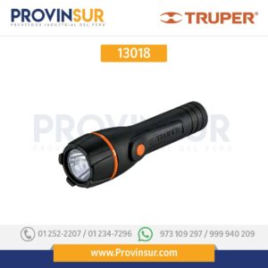Linterna plástica, de pilas, 80 lm, LED alta intensidad 13018 Truper
