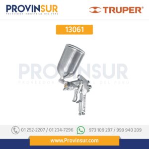 Pistola p/pintar gravedad LVMP, vaso aluminio, boquilla 1.7mm 13061 Truper
