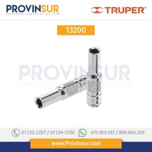 Dado de 6 puntas, largo, cuadro 1/4" de 6mm 13200 Truper