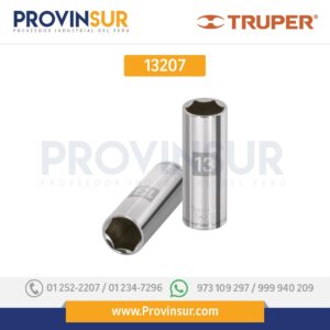 Dado de 6 puntas, largo, cuadro 1/4" de 13mm 13207 Truper