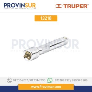 Extensión de 3" para matraca, para dados cuadro 1/4" 13218 Truper