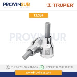Dados de punta hexagonal, cuadro 1/2" de 12mm. 13284 Truper