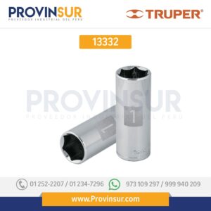 Dado de 6 puntas, largo, cuadro 1/2" de 15/16" 13332 Truper