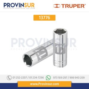 Dado de 6 puntas, largo, cuadro 3/8" de 16mm 13776 Truper