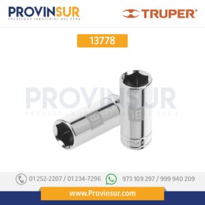 Dado de 6 puntas, largo, cuadro 3/8" de 18mm 13778 Truper