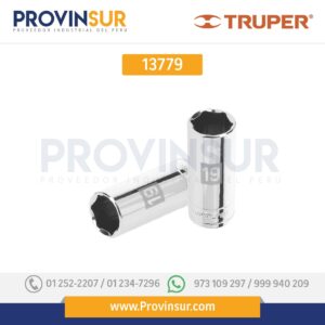 Dado de 6 puntas, largo, cuadro 3/8" de 19mm 13779 Truper