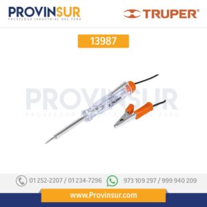 Probador de circuitos, 14 cm con caimán 13987 Truper