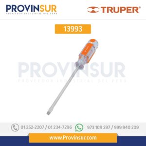 Desarmador plano 1/4x1-1/2" mango de acetato 13993 Truper