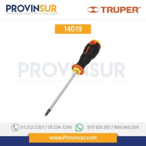 Desarmador cabinet 1/8x4" mango comfort grip 14019 Truper