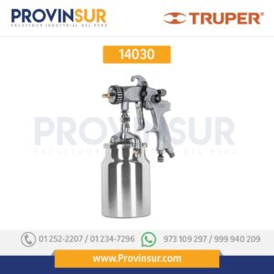 Pistola p/pintar succión HVLP, vaso alum, 1.4 mm, Truper Expert 14030 Truper