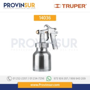 Pistola p/pintar baja presión, pulida, entrada superior 14036 Truper