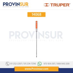 Desarmador punta Phillips # 1, mango de acetato 8" 14068 Truper