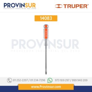 Desarmador punta Phillips # 3, mango de acetato 6" 14083 Truper