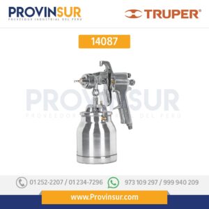Pistola p/pintar succión HVHP, vaso alum, 1.8mm, 2 perillas 14087 Truper