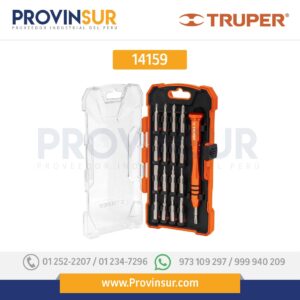 Juego desarmadores precisión, puntas intercambiables, 17pzas 14159 Truper