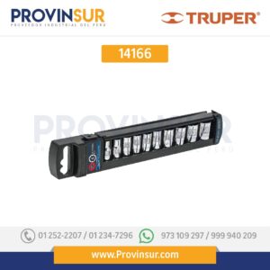 Juego de 10 dados cuadro 1/4" mm 14166 Truper