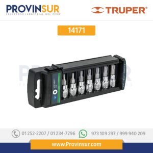 Juego de 7 dados cuadro 3/8" punta torx 14171 Truper