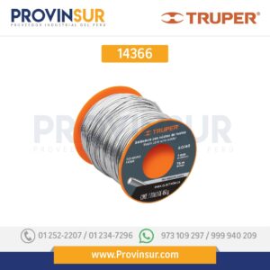 Soldadura con núcleo resina 60/40, para electrónica, 450 g 14366 Truper