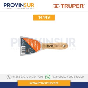 Espátula flexible, mango de madera, 3" 14449 Truper