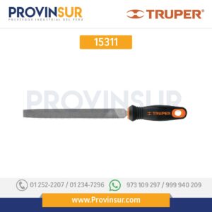 Lima plana, bastarda, 8" con mango doble inyección 15311 Truper