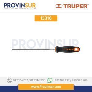 Lima redonda, bastarda, 8", con mango doble inyección 15316 Truper