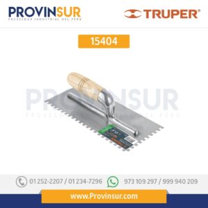 Llana, mango madera, canto dentado cuadrado, 11" 15404 Truper