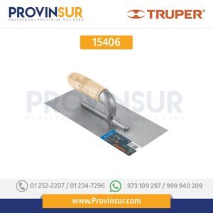 Llana, mango madera, canto recto, 6 remaches, 11" 15406 Truper