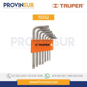 Juego de 7 llaves torx con organizador 15552 Truper
