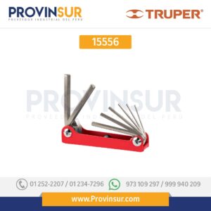 Juego 8 llaves Allen standard tipo navaja, cuerpo de lámina 15556 Truper
