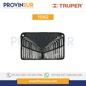 Juego 30 llaves allen largas std y mm punta bola, estuche 15562 Truper